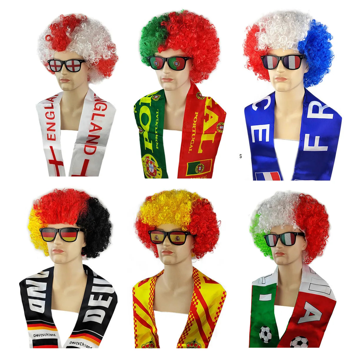 Pack supporter - Perruque - Echarpe - lunette