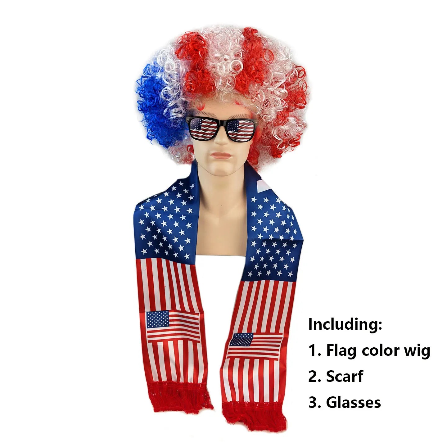 Pack supporter - Perruque - Echarpe - lunette